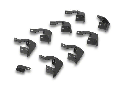 RedRock 4-Inch Drop TC1 Running Boards; Textured Black (07-18 Silverado 1500 Crew Cab)