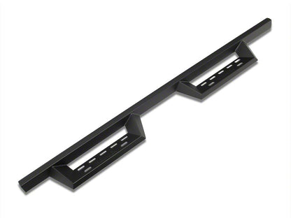 RedRock 4-Inch Drop TC1 Running Boards; Textured Black (07-18 Silverado 1500 Extended/Double Cab)