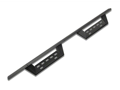 RedRock 4-Inch Drop TC1 Running Boards; Textured Black (07-18 Silverado 1500 Extended/Double Cab)