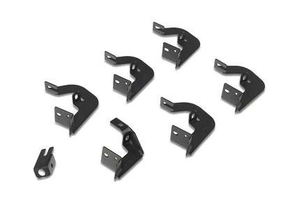 RedRock 4-Inch Drop TC1 Running Boards; Textured Black (07-18 Silverado 1500 Extended/Double Cab)