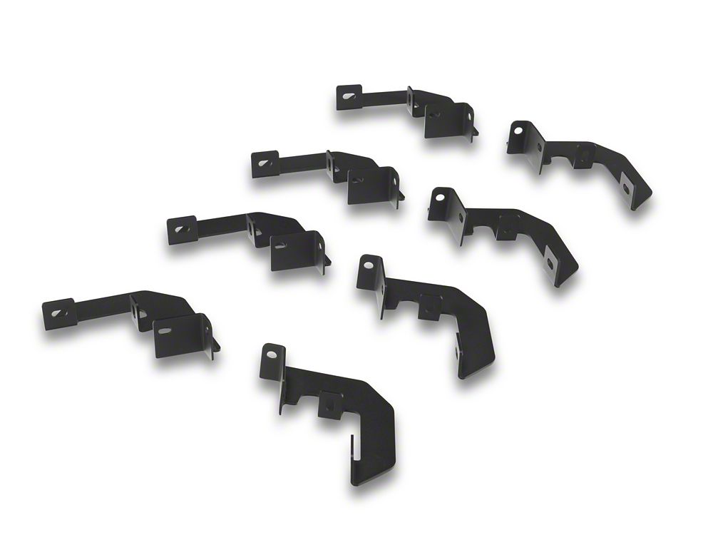 RedRock 4-Inch Drop TC1 Running Boards; Textured Black (19-25 Silverado 1500 Double Cab)