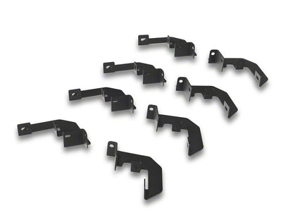 RedRock 4-Inch Drop TC1 Running Boards; Textured Black (19-25 Silverado 1500 Double Cab)