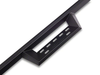 RedRock 4-Inch Drop TC1 Running Boards; Textured Black (19-25 Silverado 1500 Regular Cab)