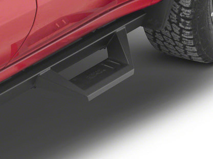 RedRock TC2 Drop Step Running Boards; Textured Black (19-25 Silverado 1500 Crew Cab)