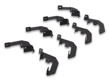 RedRock TC2 Drop Step Running Boards; Textured Black (19-25 Silverado 1500 Crew Cab)