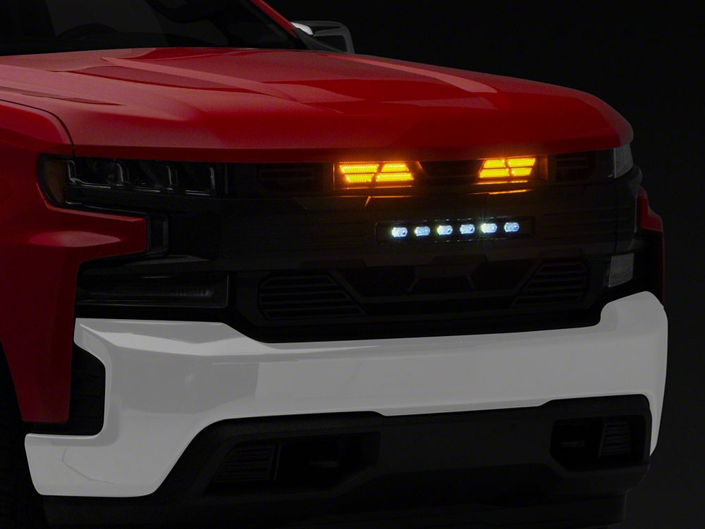 RedRock Armor Upper Replacement Grille with LED Lighting (19-21 Silverado 1500; 2022 Silverado 1500 LTD)