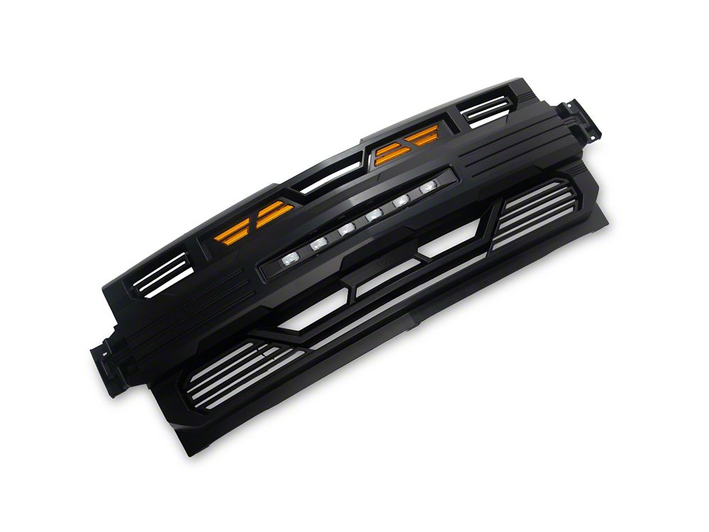 RedRock Armor Upper Replacement Grille with LED Lighting (19-21 Silverado 1500; 2022 Silverado 1500 LTD)