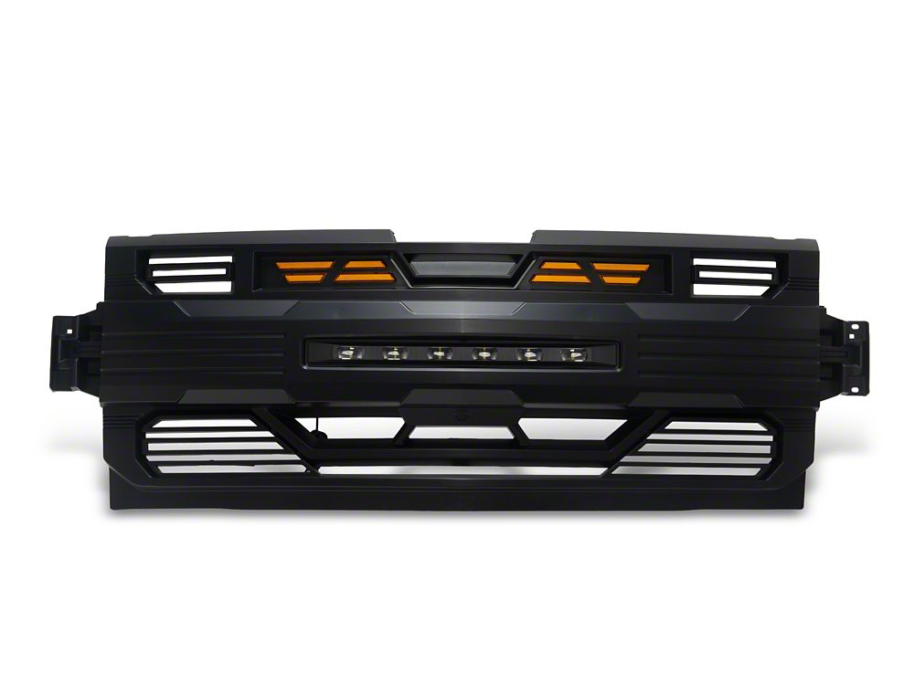 RedRock Armor Upper Replacement Grille with LED Lighting (19-21 Silverado 1500; 2022 Silverado 1500 LTD)