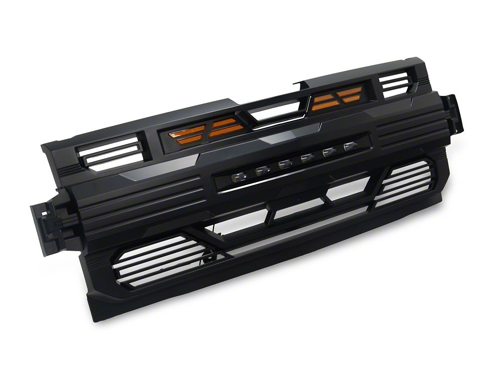 RedRock Armor Upper Replacement Grille with LED Lighting (19-21 Silverado 1500; 2022 Silverado 1500 LTD)