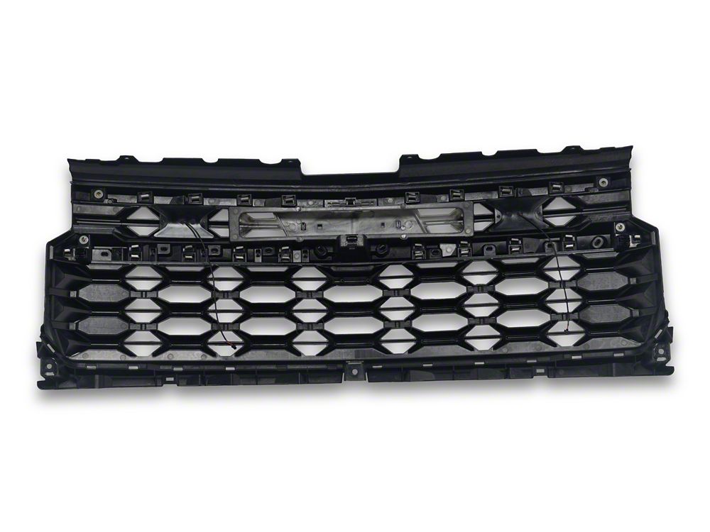 RedRock ZR2 Style Mesh Upper Replacement Grille with Amber Lights; Matte Black (22-26 Silverado 1500, Excluding ZR2)