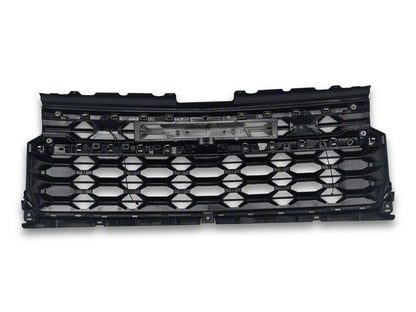 RedRock ZR2 Style Mesh Upper Replacement Grille with Amber Lights; Matte Black (22-26 Silverado 1500, Excluding ZR2)