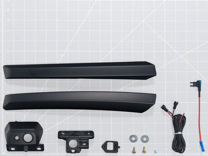 RedRock ZR2 Style Mesh Upper Replacement Grille with Amber Lights; Matte Black (22-26 Silverado 1500, Excluding ZR2)