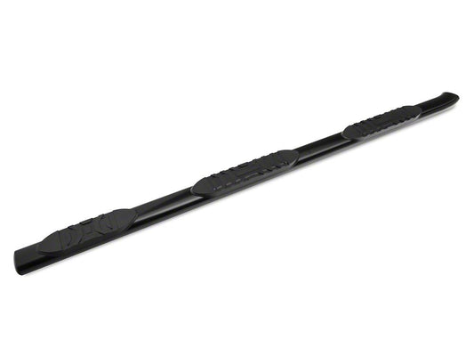 RedRock 5-Inch Oval Bent End Wheel to Wheel Side Step Bars; Black (07-13 Sierra 1500 Extended Cab w/ 6.50-Foot Standard Box, Crew Cab)