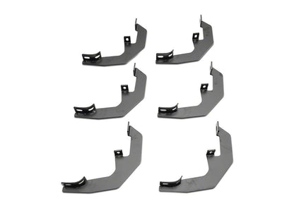 RedRock 4 Inch Oval Straight End Side Step Bars; Stainless Steel (19-22 Sierra 1500 Crew Cab)