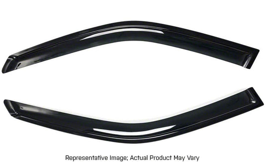 RedRock Window Deflectors; Front; Smoked (99-06 Sierra 1500 Regular Cab)