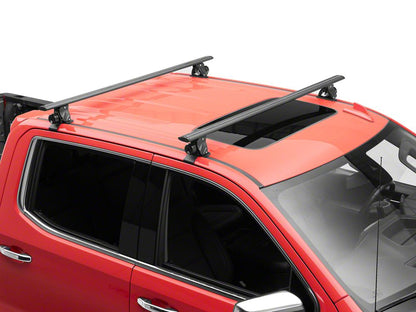 RedRock Cross Bar Roof Rack; Black; 60-Inch (14-25 Sierra 1500)