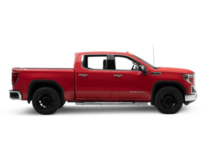 RedRock 4-Inch Oval Straight Side Step Bars; Stainless Steel (19-25 Sierra 1500 Crew Cab)