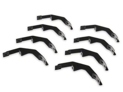 RedRock 5-Inch Oval Bent Wheel to Wheel Side Step Bars; Black (19-25 Sierra 1500 Crew Cab w/ 6.50-Foot Standard Box)