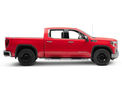 RedRock 6-Inch Oval Bent End Side Step Bars; Stainless Steel (19-25 Sierra 1500 Crew Cab)