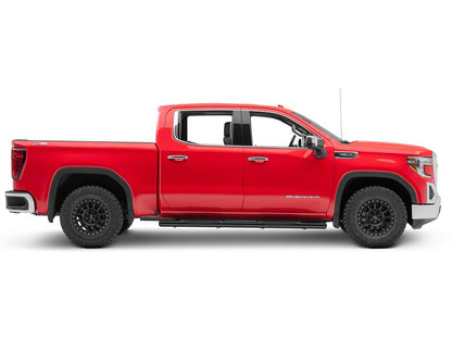 RedRock 6-Inch Oval Straight End Side Step Bars; Black (19-25 Sierra 1500 Crew Cab)