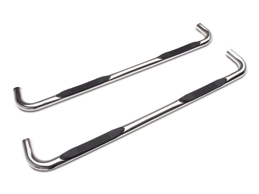 RedRock 4-Inch Oval Bent End Side Step Bars; Stainless Steel (19-25 Sierra 1500 Double Cab)