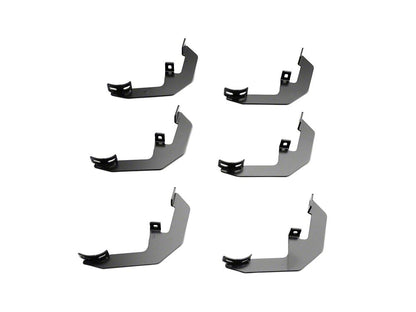 RedRock 4-Inch Oval Straight End Side Step Bars; Stainless Steel (19-25 Sierra 1500 Crew Cab)