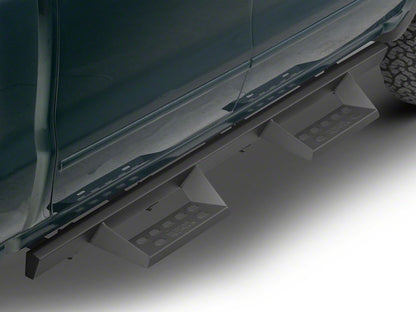 RedRock 4-Inch Drop TC1 Running Boards; Textured Black (07-18 Sierra 1500 Crew Cab)