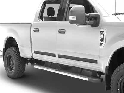 RedRock Rugged Look Body Side Moldings; Matte Black (99-25 F-250 Super Duty SuperCrew)