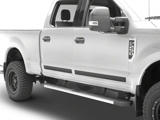 RedRock Rugged Look Body Side Moldings; Matte Black (99-25 F-250 Super Duty SuperCrew)