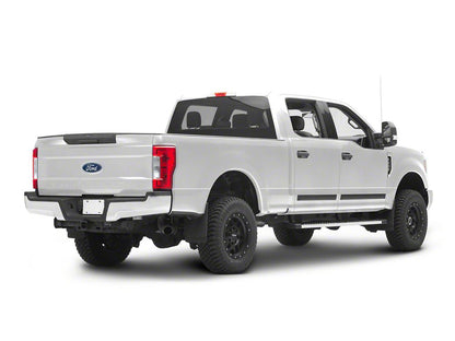 RedRock Rugged Look Body Side Moldings; Matte Black (99-25 F-250 Super Duty SuperCrew)
