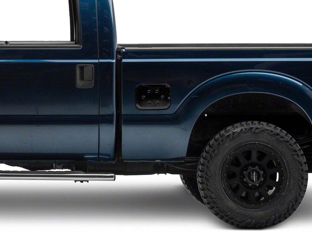 RedRock Fuel Door Cover; Gloss Black (11-16 F-250 Super Duty)