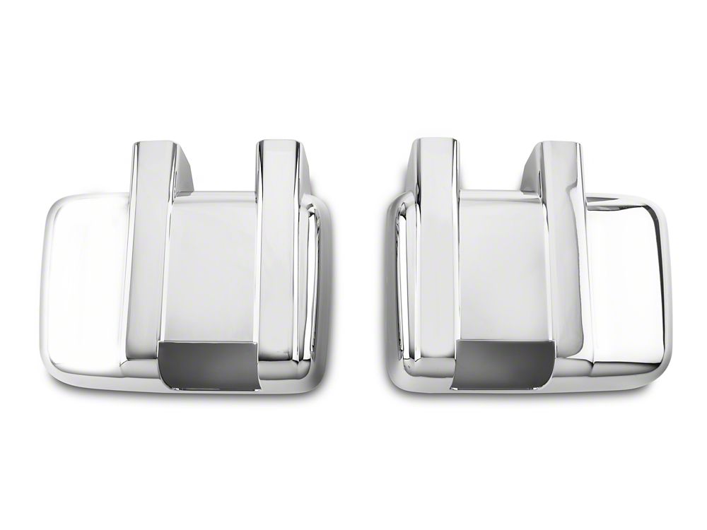 RedRock Full Mirror Covers; Chrome (11-14 F-250 Super Duty)