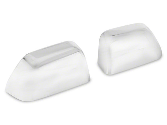 RedRock Top Half Mirror Covers; Chrome (17-18 F-350 Super Duty)