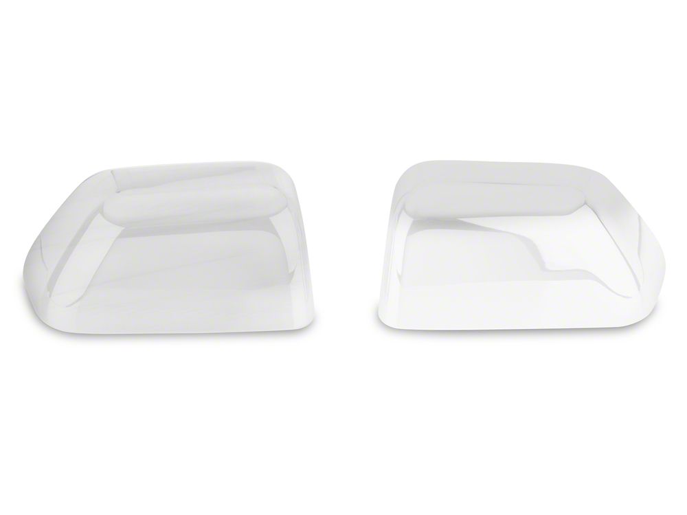 RedRock Top Half Mirror Covers; Chrome (17-18 F-350 Super Duty)