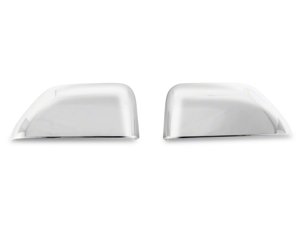 RedRock Top Half Mirror Covers; Chrome (17-18 F-350 Super Duty)