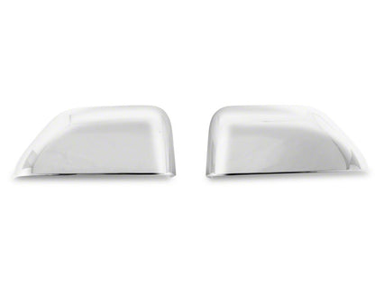 RedRock Top Half Mirror Covers; Chrome (17-18 F-350 Super Duty)