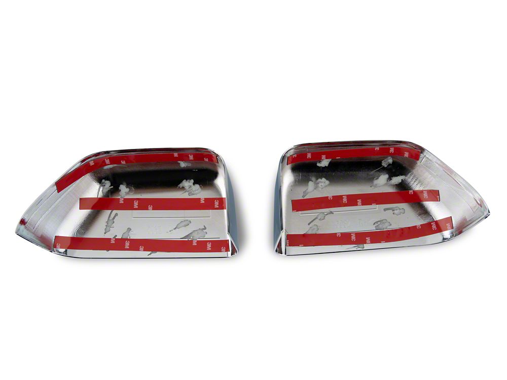 RedRock Top Half Mirror Covers; Chrome (17-18 F-350 Super Duty)