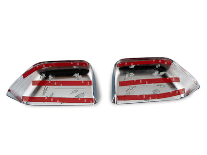 RedRock Top Half Mirror Covers; Chrome (17-18 F-350 Super Duty)