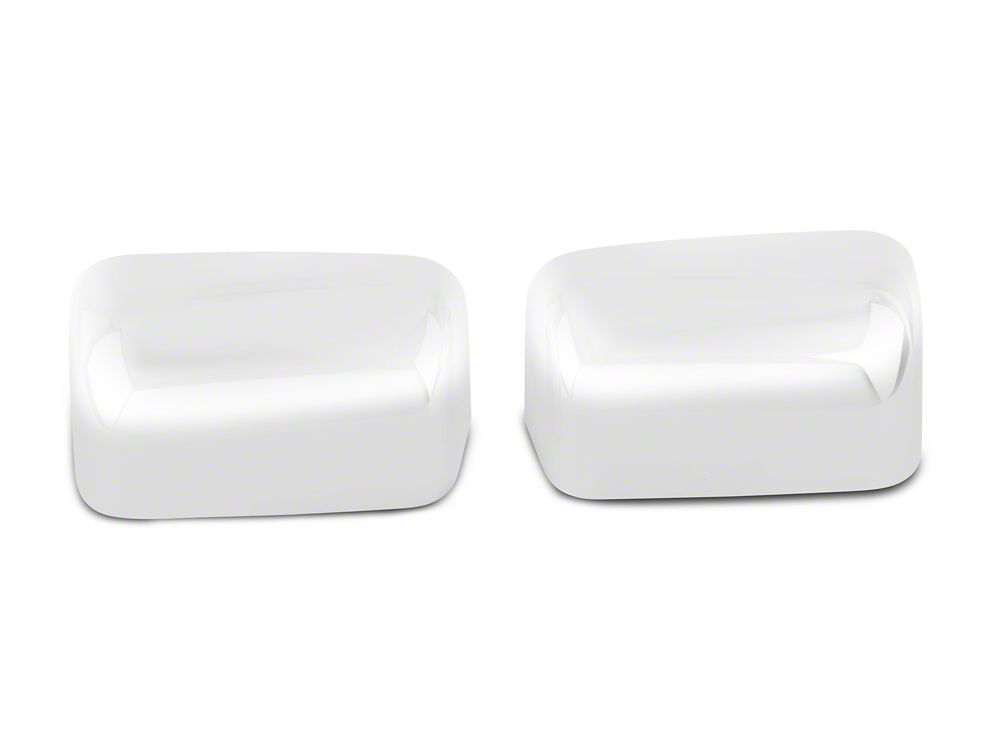 RedRock Top Half Mirror Covers; Chrome (11-14 F-250 Super Duty)