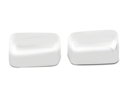 RedRock Top Half Mirror Covers; Chrome (11-14 F-250 Super Duty)