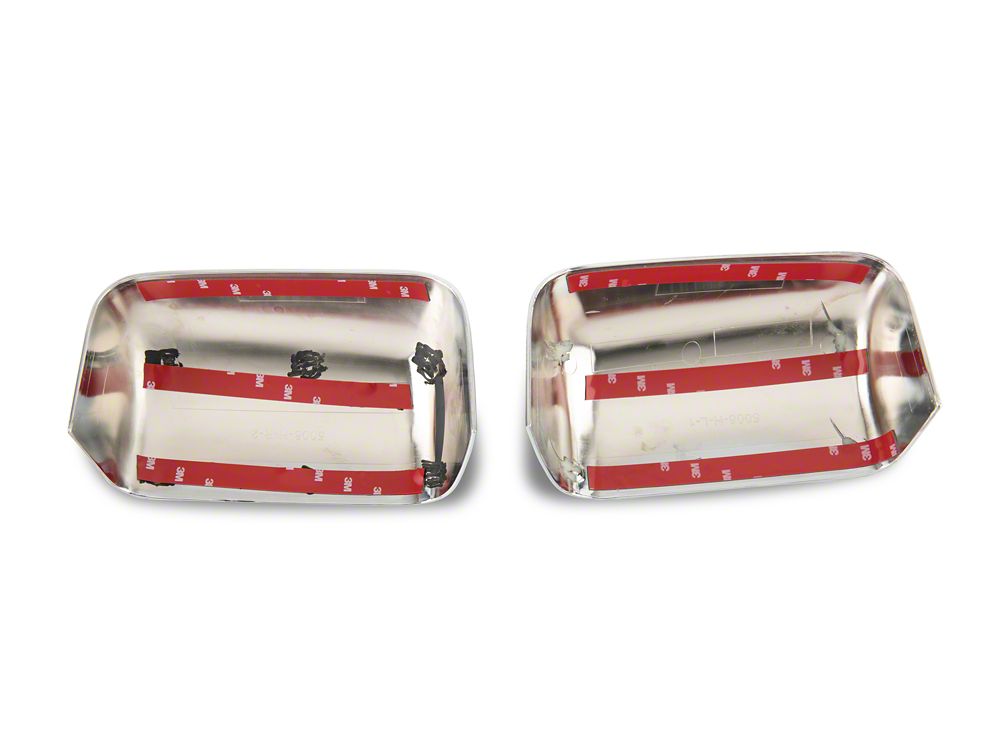 RedRock Top Half Mirror Covers; Chrome (11-14 F-250 Super Duty)