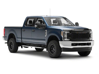 RedRock Baja Upper Replacement Grille with LED Lighting; Matte Black (17-19 F-250 Super Duty)
