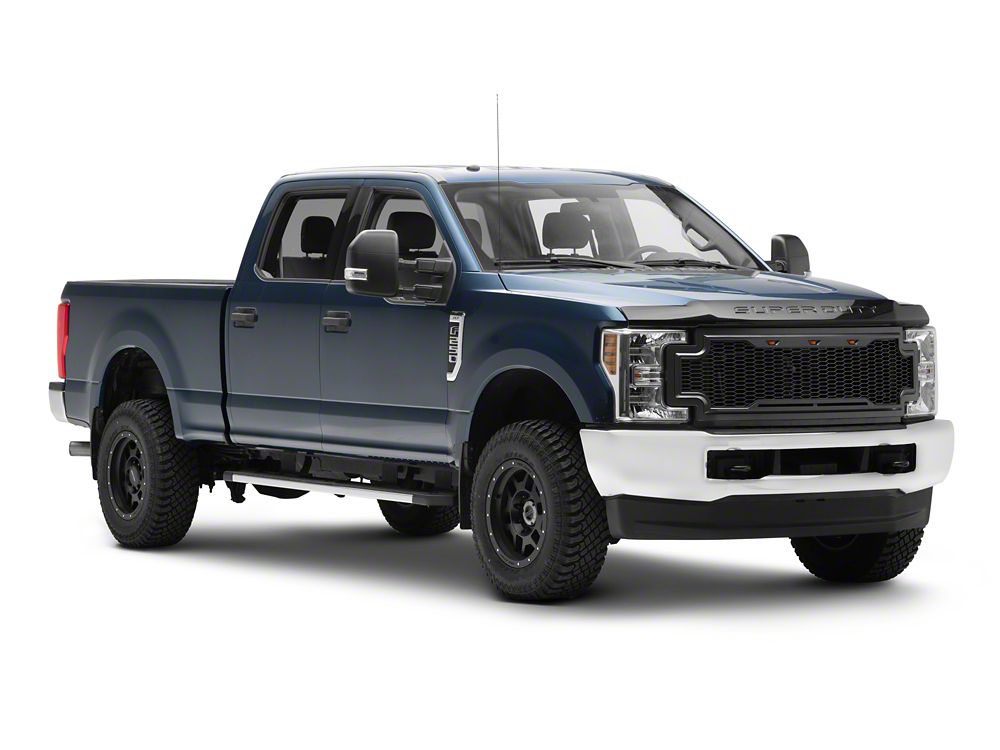 RedRock Baja Upper Replacement Grille with LED Lighting; Charcoal (17-19 F-250 Super Duty)