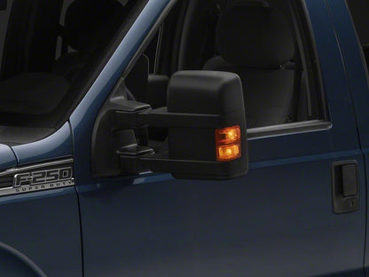 RedRock Powered Heated Towing Mirror with Amber LED Turn Signal; Driver Side (11-16 F-250 Super Duty)