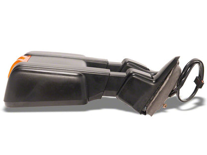 RedRock Powered Heated Towing Mirror with Amber LED Turn Signal; Black; Passenger Side (11-16 F-250 Super Duty)