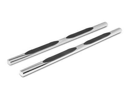 RedRock 4-Inch Oval Straight End Side Step Bars; Stainless Steel (17-25 F-250 Super Duty SuperCab)