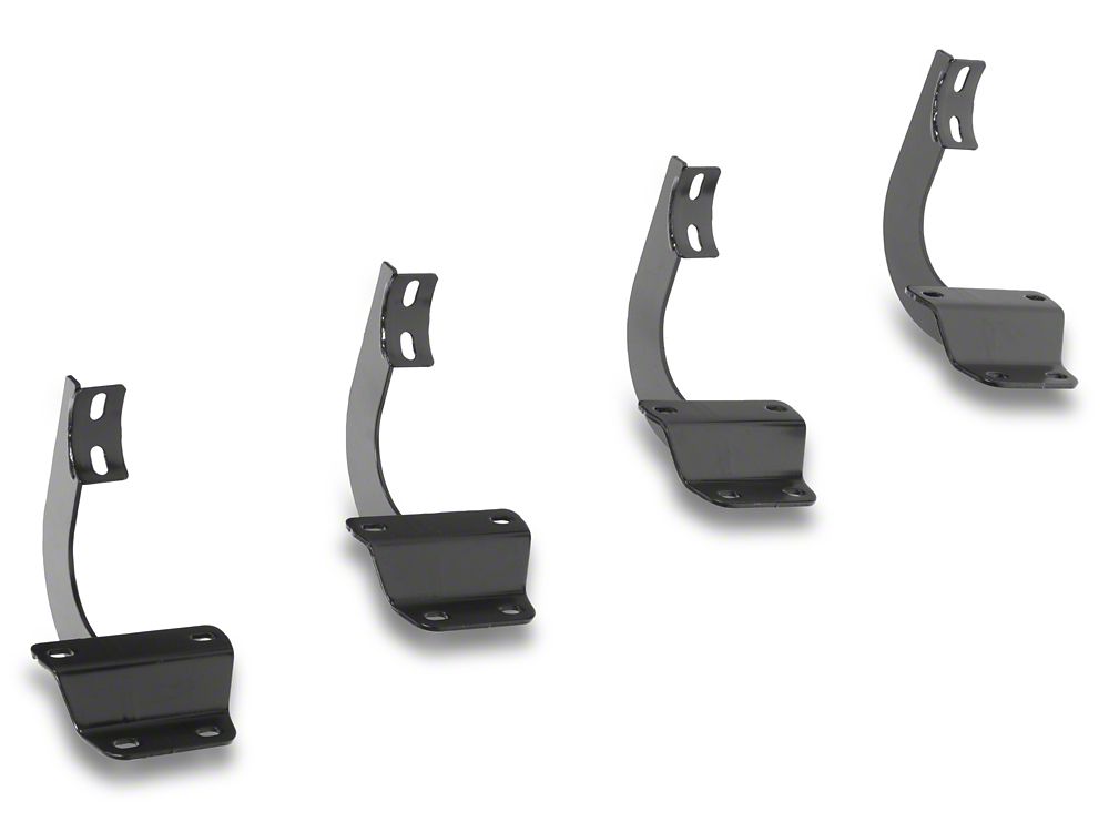 RedRock 4-Inch Oval Straight End Side Step Bars; Stainless Steel (17-25 F-250 Super Duty SuperCab)
