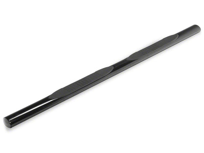 RedRock 4-Inch Oval Straight End Side Step Bars; Black (17-25 F-250 Super Duty SuperCab)