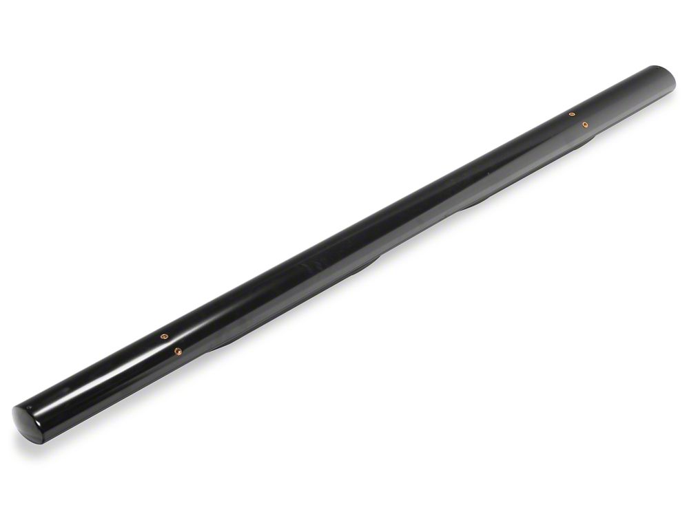 RedRock 4-Inch Oval Straight End Side Step Bars; Black (17-25 F-250 Super Duty SuperCab)