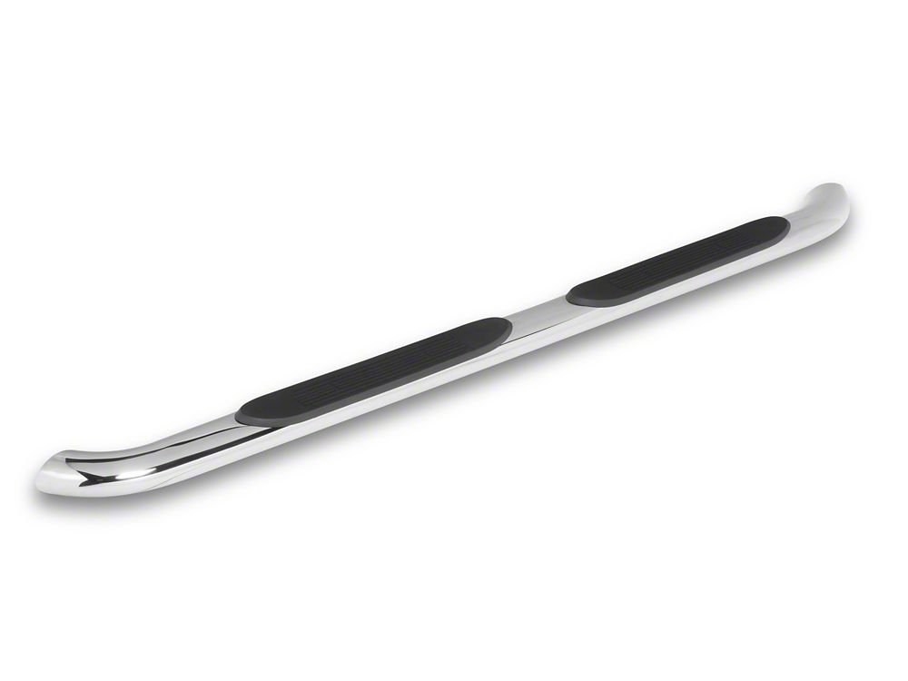 RedRock 4-Inch Oval Bent End Side Step Bars; Stainless Steel (17-25 F-250 Super Duty SuperCab)